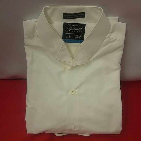 MEN'S SLIM FIT MICROFIBER WING COLLAR TUXEDO SHIRT - Picture 1 of 5